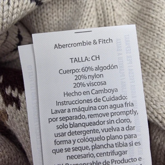 NWT Abercrombie & Fitch Madeline Cowgirl Crewneck Sweater Western Knit Size Sm - Picture 14 of 16